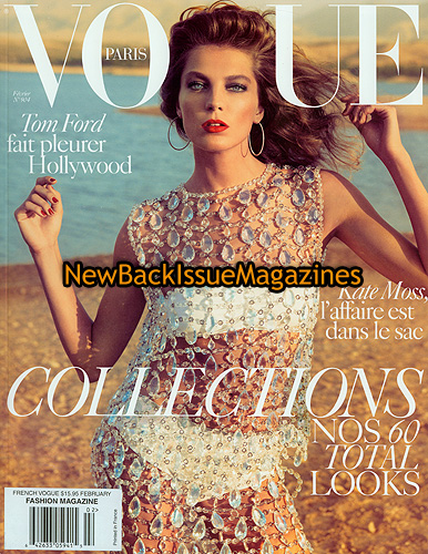 French Vogue 2/10,Daria Werbowy,Naomi Campbell,February 2010,NEW
