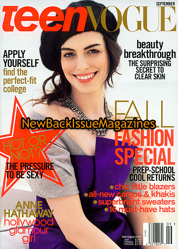 Teen Vogue 9/07,Anne Hathaway,September 2007,*BRAND NEW*,*LAST ONE