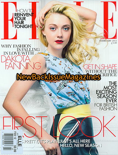 UK Elle 2/12,Dakota Fanning,February 2012,British,RARE,BRAND NEW